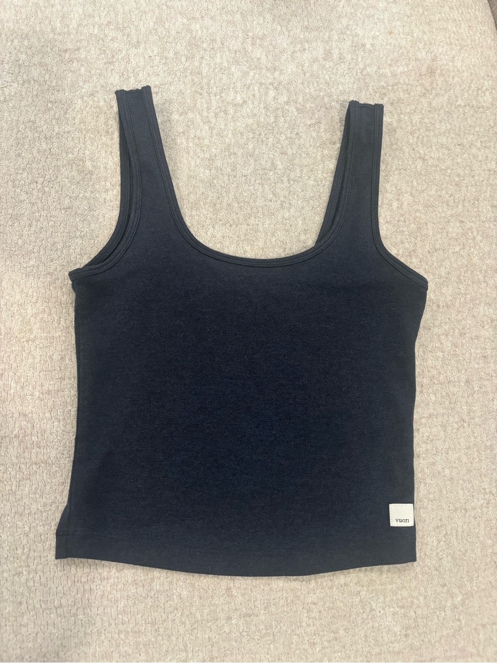 Vuori Dark Gray Scoop Tank Top